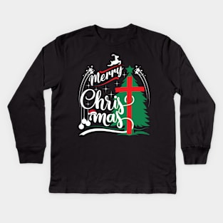 Merry Christmas Design Merry Christmas T Shirts-Christmas t-shirts funny Kids Long Sleeve T-Shirt